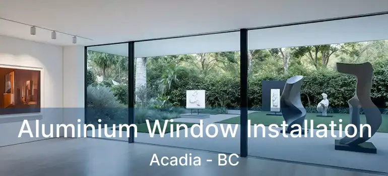 Aluminium Window Installation Acadia - BC