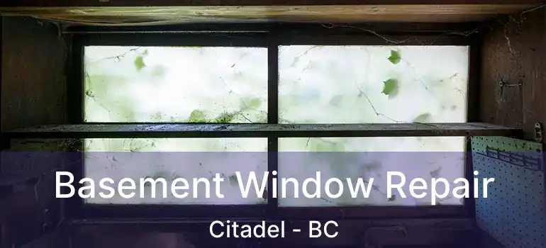 Basement Window Repair Citadel - BC