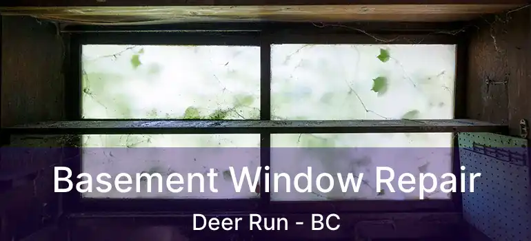 Basement Window Repair Deer Run - BC