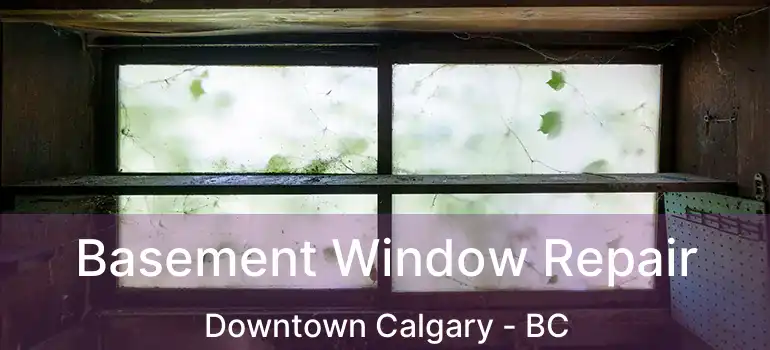 Basement Window Repair Downtown Calgary - BC