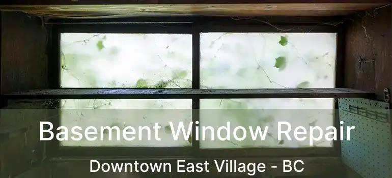 Basement Window Repair Downtown East Village - BC