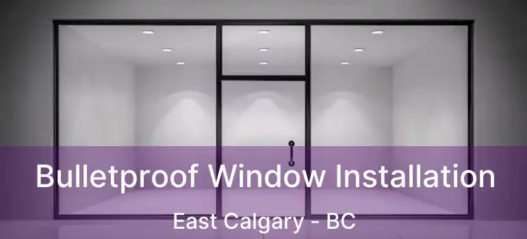 Bulletproof Window Installation East Calgary - BC