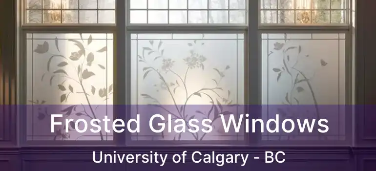 Frosted Glass Windows University of Calgary - BC