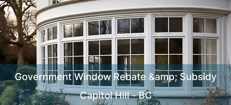 Government Window Rebate & Subsidy Capitol Hill - BC