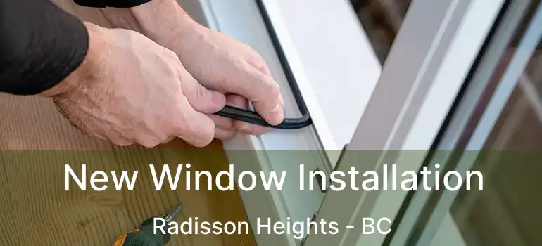 New Window Installation Radisson Heights - BC