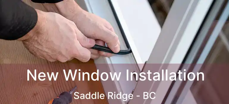 New Window Installation Saddle Ridge - BC