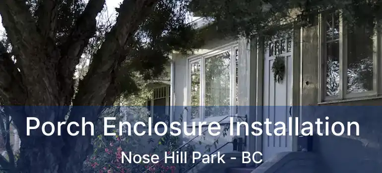 Porch Enclosure Installation Nose Hill Park - BC