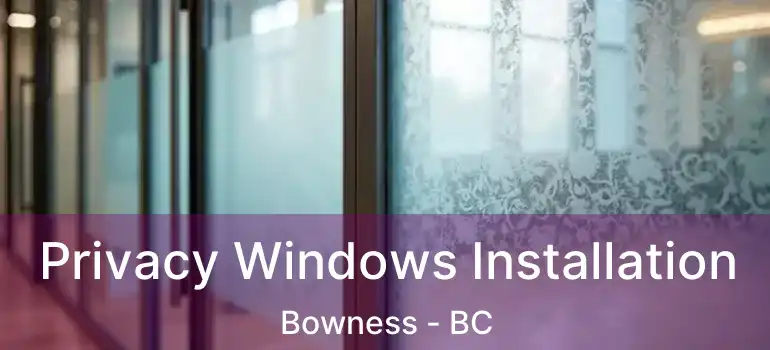 Privacy Windows Installation Bowness - BC