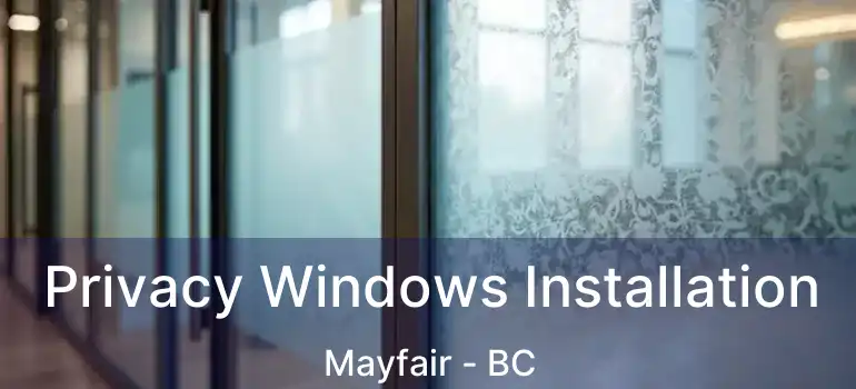 Privacy Windows Installation Mayfair - BC