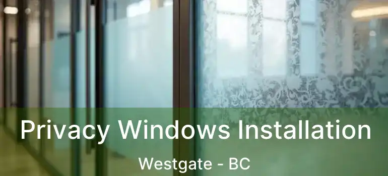 Privacy Windows Installation Westgate - BC