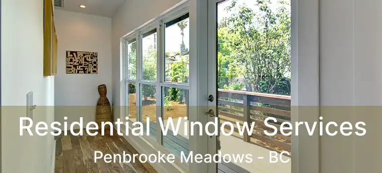 Residential Window Services Penbrooke Meadows - BC