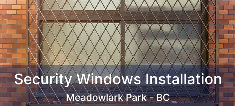 Security Windows Installation Meadowlark Park - BC