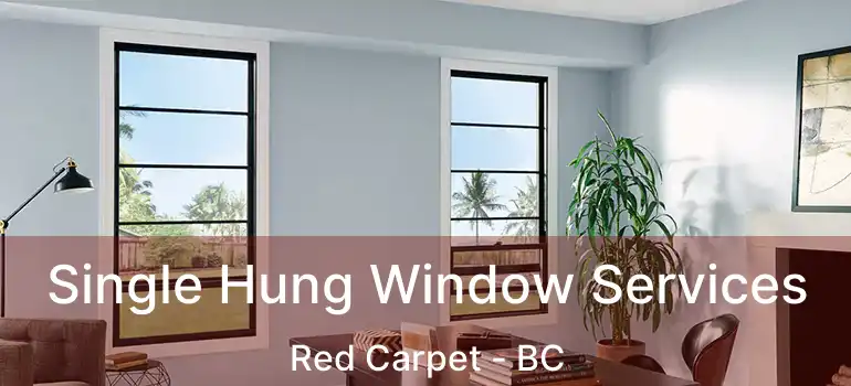 Single Hung Window Services Red Carpet - BC