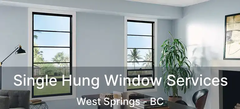 Single Hung Window Services West Springs - BC