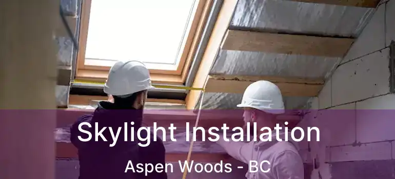 Skylight Installation Aspen Woods - BC