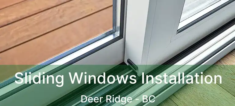 Sliding Windows Installation Deer Ridge - BC