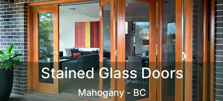 Stained Glass Doors Mahogany - BC