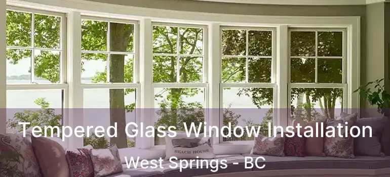 Tempered Glass Window Installation West Springs - BC