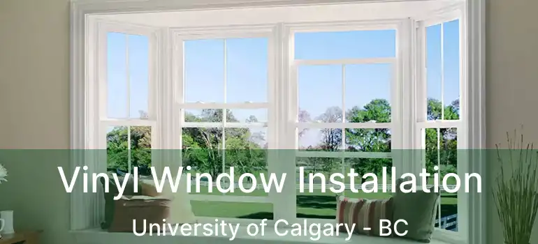 Vinyl Window Installation University of Calgary - BC