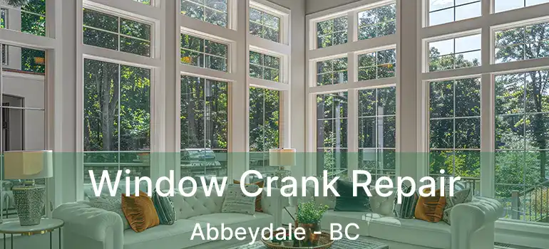 Window Crank Repair Abbeydale - BC