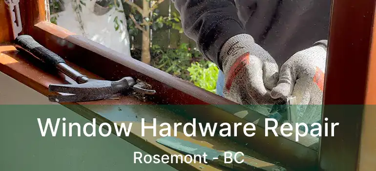 Window Hardware Repair Rosemont - BC