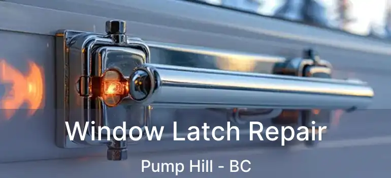 Window Latch Repair Pump Hill - BC