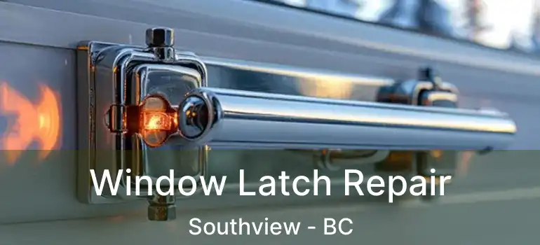 Window Latch Repair Southview - BC