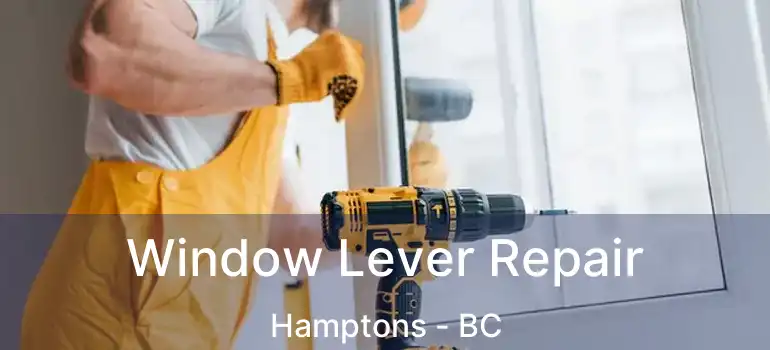Window Lever Repair Hamptons - BC