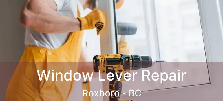 Window Lever Repair Roxboro - BC