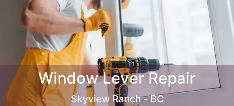 Window Lever Repair Skyview Ranch - BC