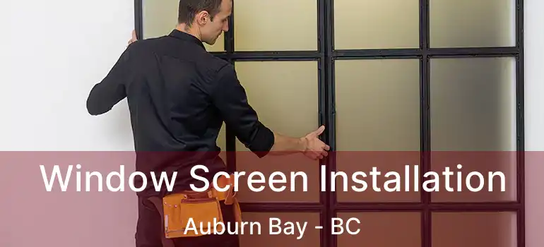Window Screen Installation Auburn Bay - BC