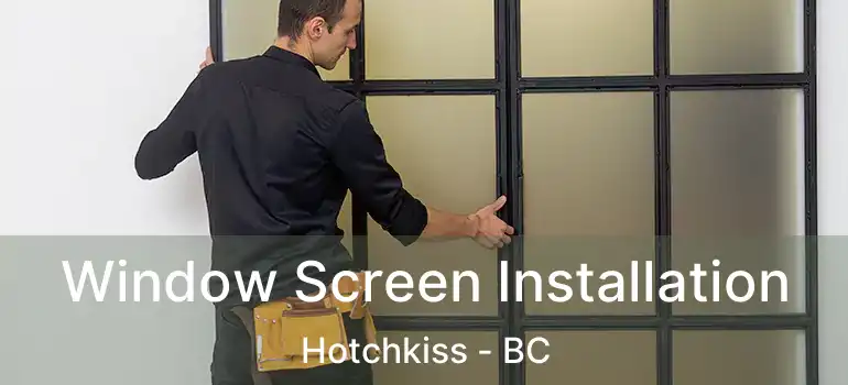 Window Screen Installation Hotchkiss - BC