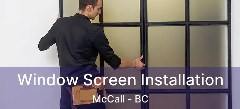 Window Screen Installation McCall - BC