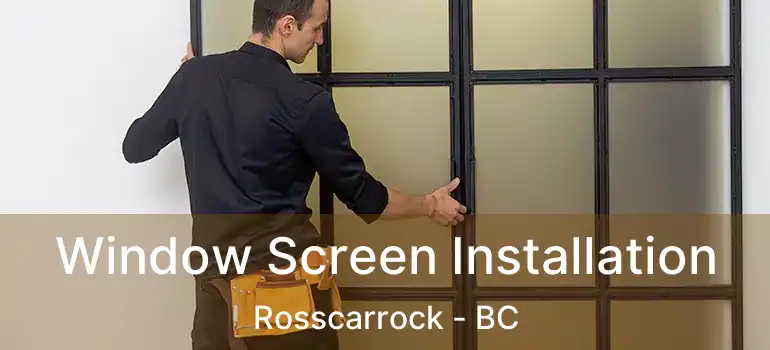 Window Screen Installation Rosscarrock - BC