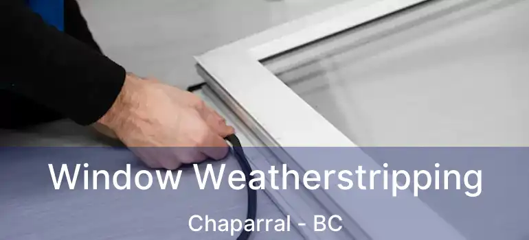 Window Weatherstripping Chaparral - BC