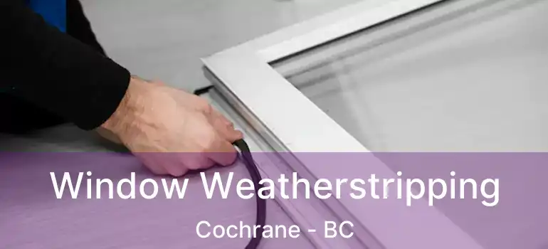 Window Weatherstripping Cochrane - BC