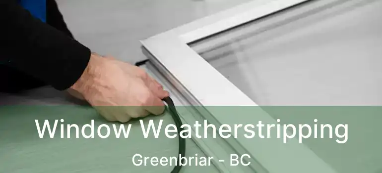 Window Weatherstripping Greenbriar - BC